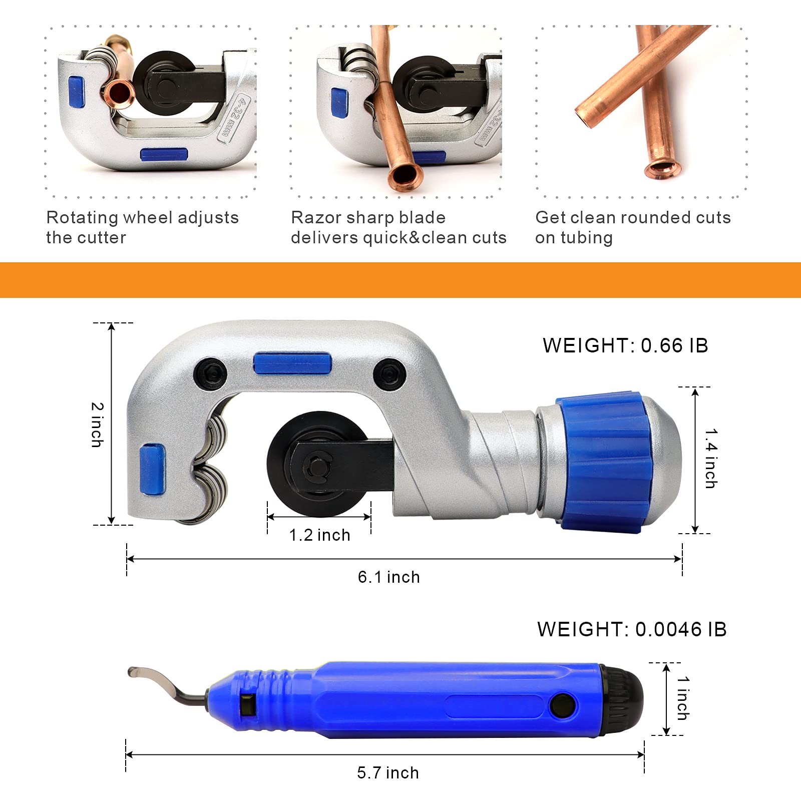ATOLS 1632AF Copper Tube Fittings Crimping Tool with 1/2, 3/4 and 1