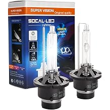 SOCAL-LED LIGHTING D4S 35W Xenon HID Headlight Bulbs - 6000K Crystal White - 66440 42402 42402WX OEM High Low Beam Direct Replacement - Pack of 2