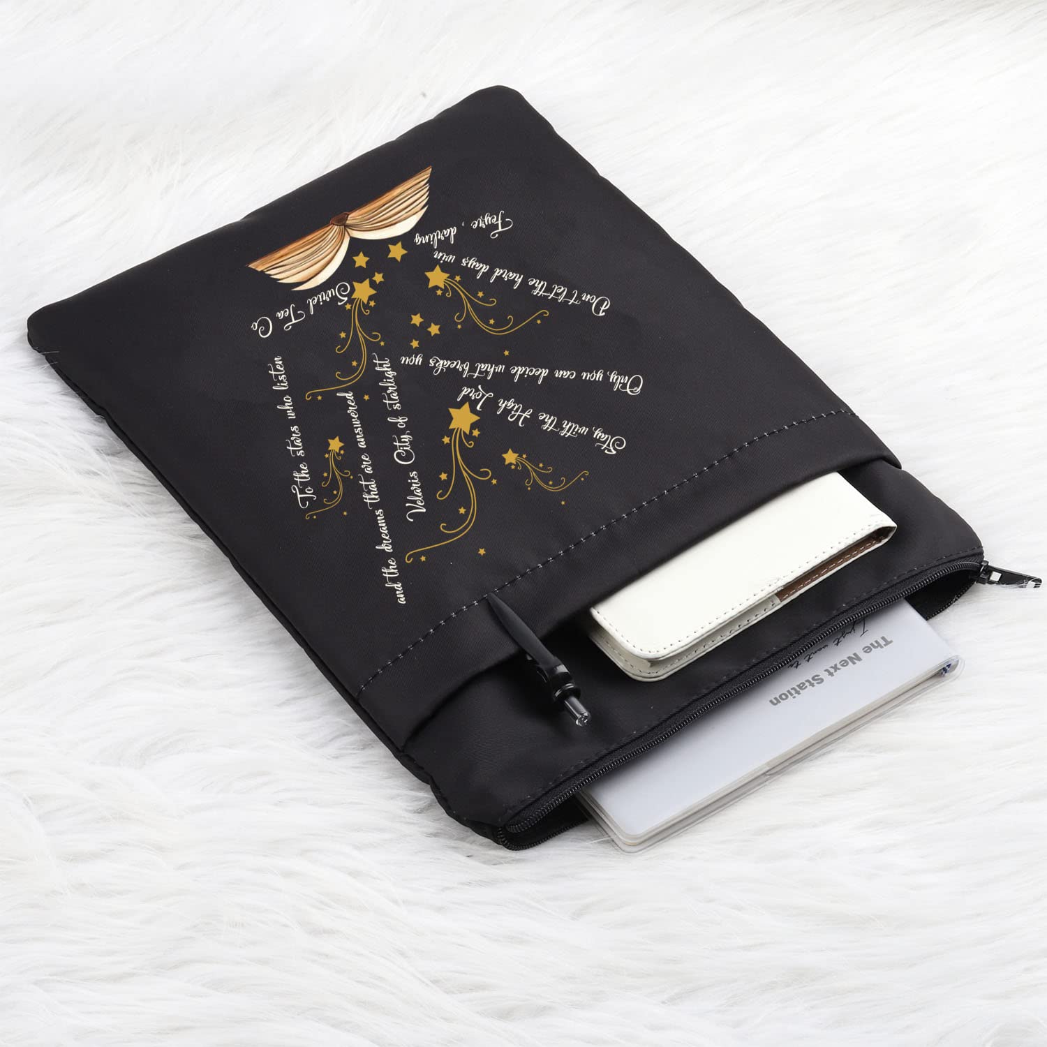 MAOFAED "Velaris - City Of Starlight" Book Sleeve – Protective Zippered Cover For Book Lovers, 9x11.8 Inches - View #5