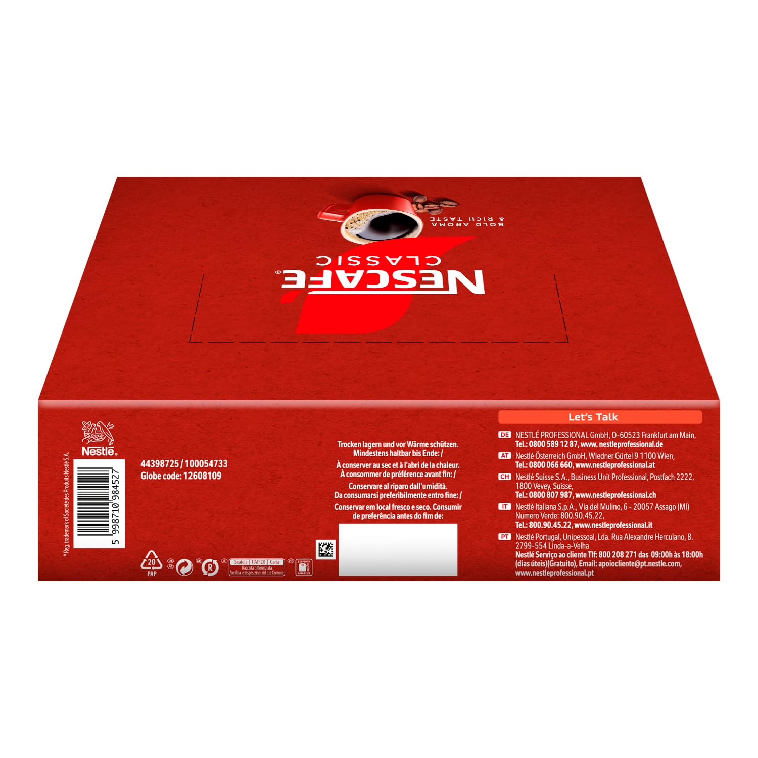 NESCAFÉ Classic Caffè Solubile, 100 Bustine da 2g (200g)