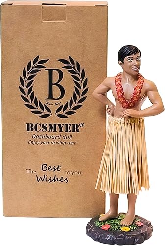 Miniatura 4 de Hawaii Hula Boy - Cabezal de tablero para decoración de conductor, tamaño mediano, 6.3 pulgadas de alto