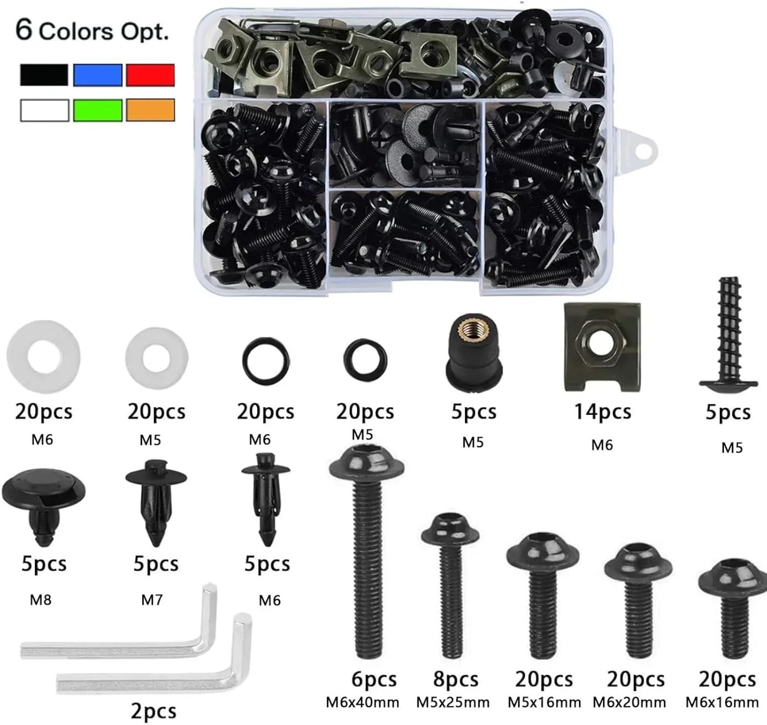 オートバイナットとボルトキット For CB125R For CB250R For CB300R オートバイフェアリング M5 M6