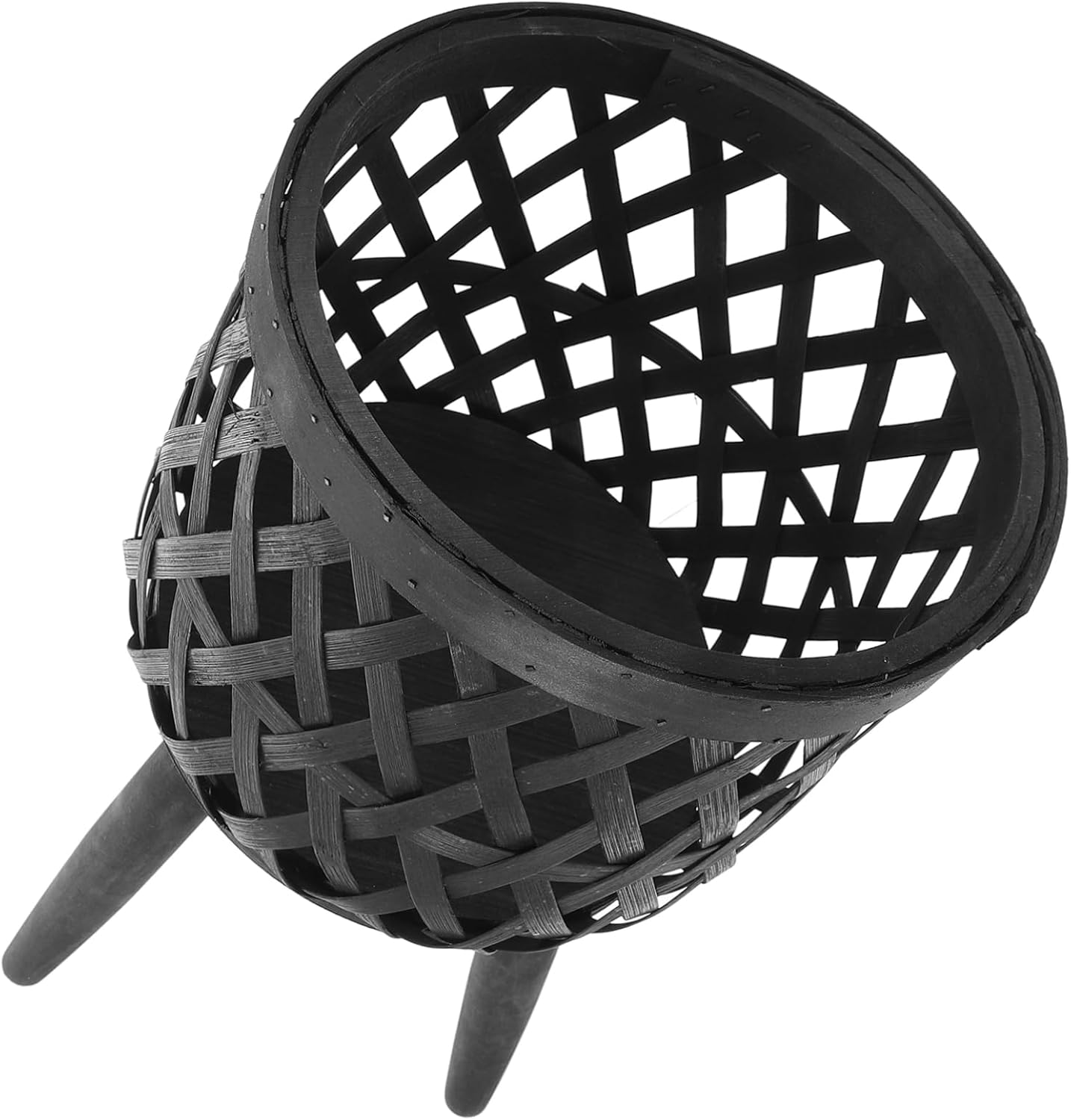 Rustic Woven Plant Stand Handcrafted Decorative Planter Holder for Indoor Succulent Plants for Balcony Garden Home Lightweight and Practical Storage