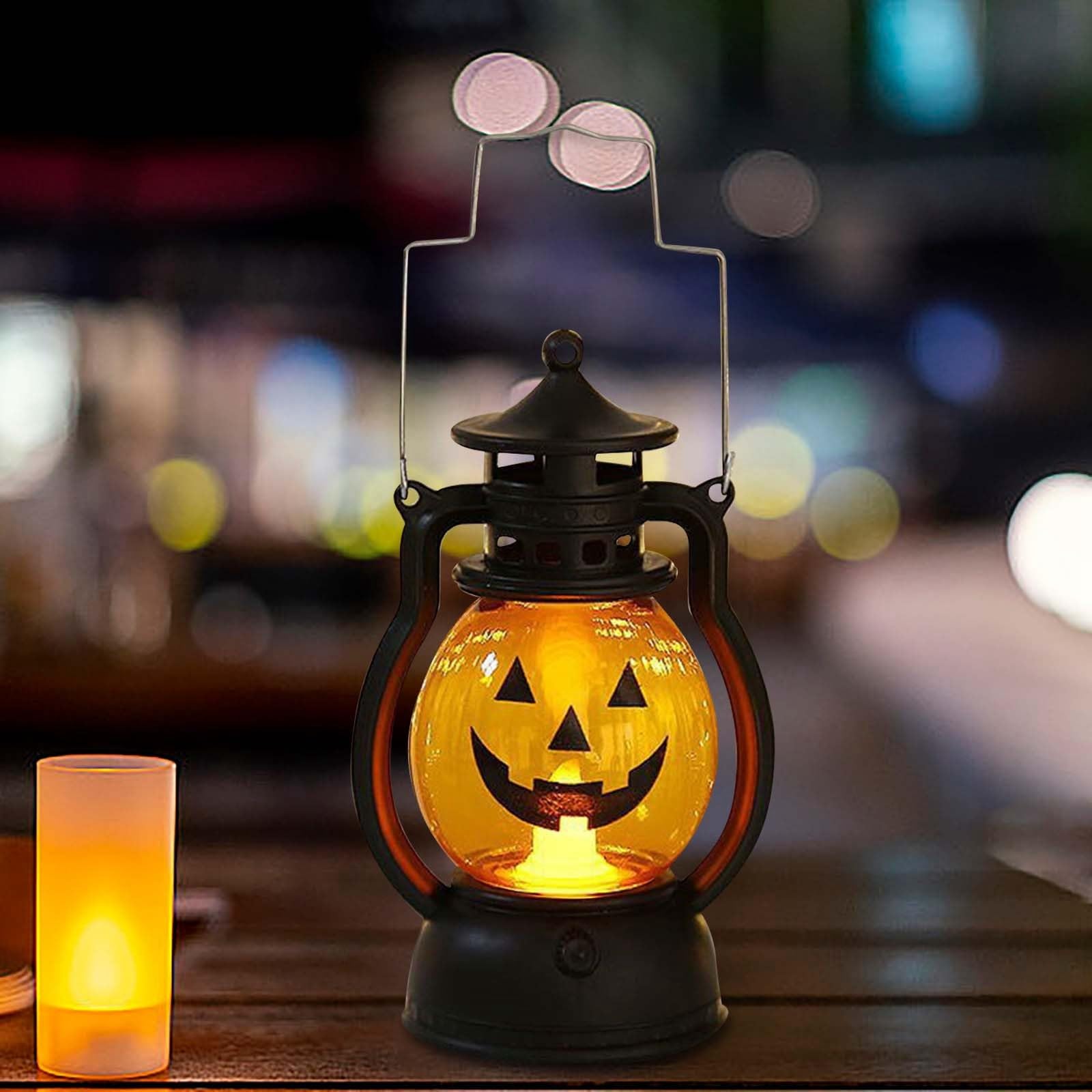 Children's Handheld Pumpkin Light Up Kids Led Lights Battery Operated Halloween Decor Pumpkin Light Indoor Outdoor Decoration Ornaments Funny Expressio. Halloween Decoration Outdoor (B, 长5.8宽7.7高12.6)