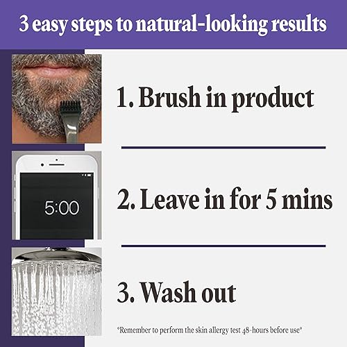 Miniatura 3 de Tinte para hombres con canas también para la barba y el bigote Castallo oscuro negro de Just for men paquete de de 1 Marrón oscuro y negro