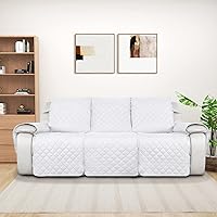 Vista 25 de PureFit Fundas de sofá reversibles resistentes al agua para sofá reclinable de 3 asientos, funda antideslizante para sofá de 3 cojines, protector