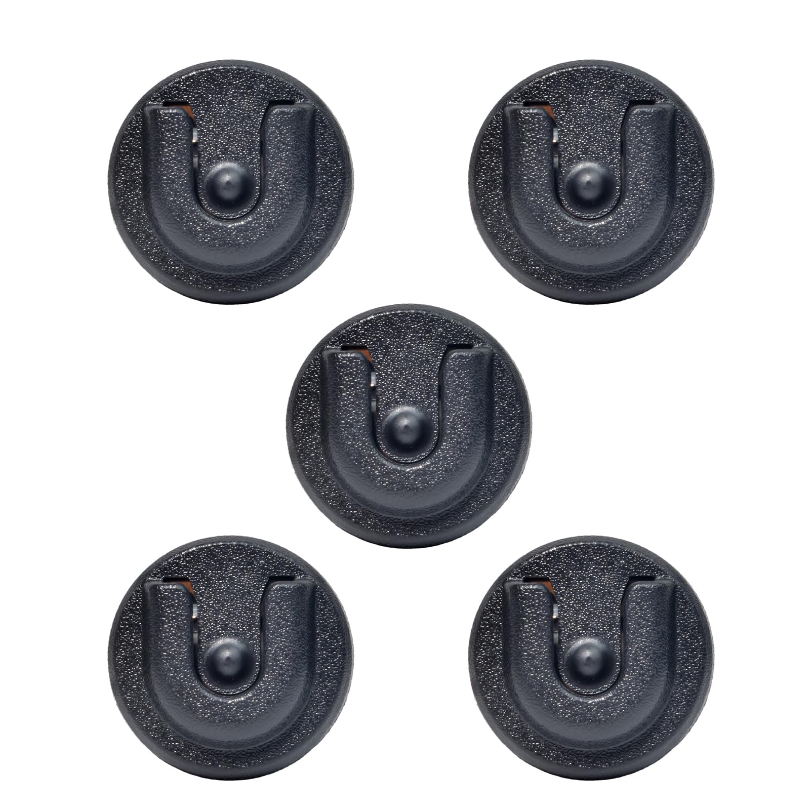 UAYESOK Supporto per microfono radio CB, supporto per microfono, radio Mike supporto clip con retro adesivo 3M per Midland Kenwood Motorola CB Autoradio PMR per auto (nero, 5 pezzi)