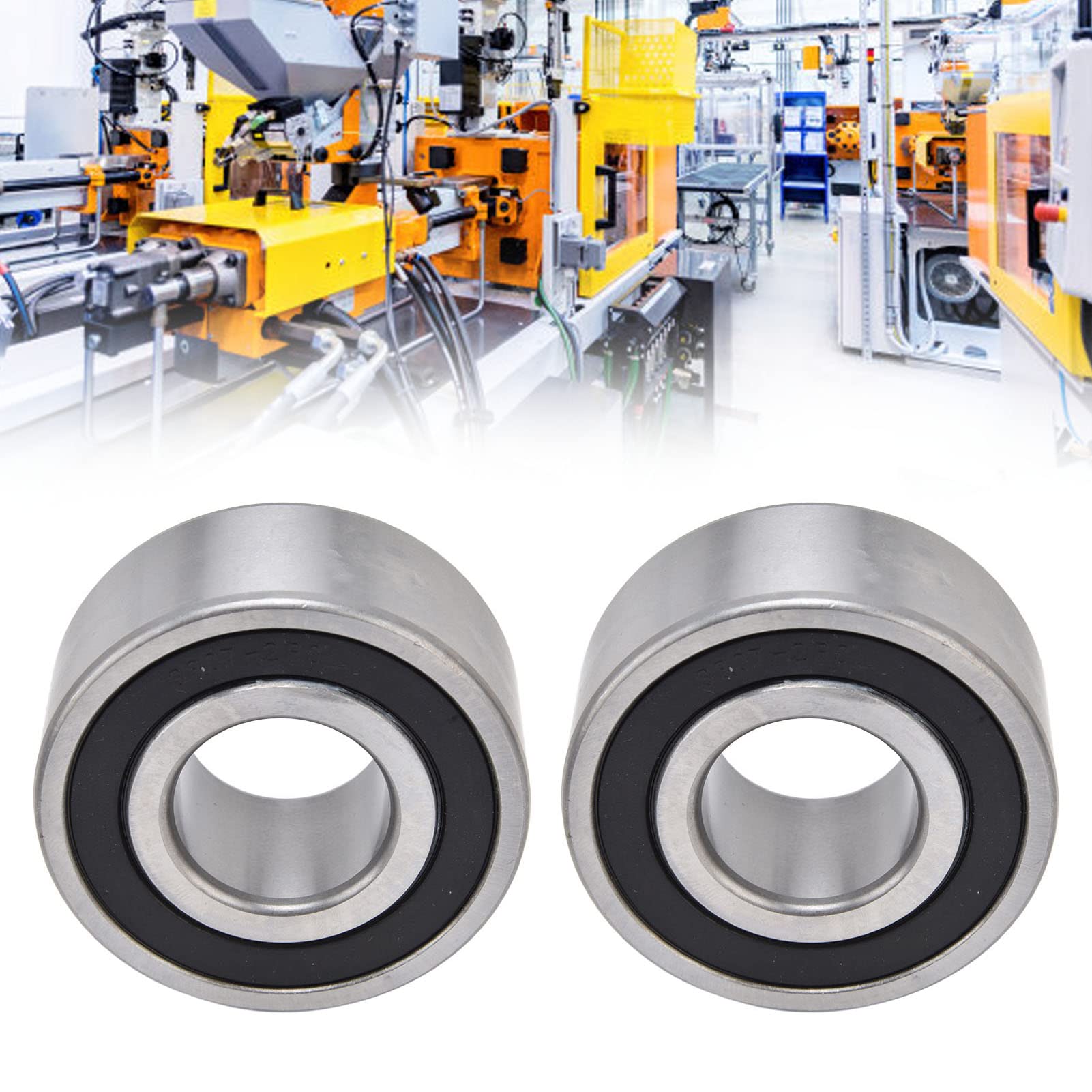 2 rodamientos de bolas de doble hilera, rodamientos de tacto angular de doble hilera, suministros industriales resistentes a la presión rodamientos de bolas para reductor (3307-2RS)