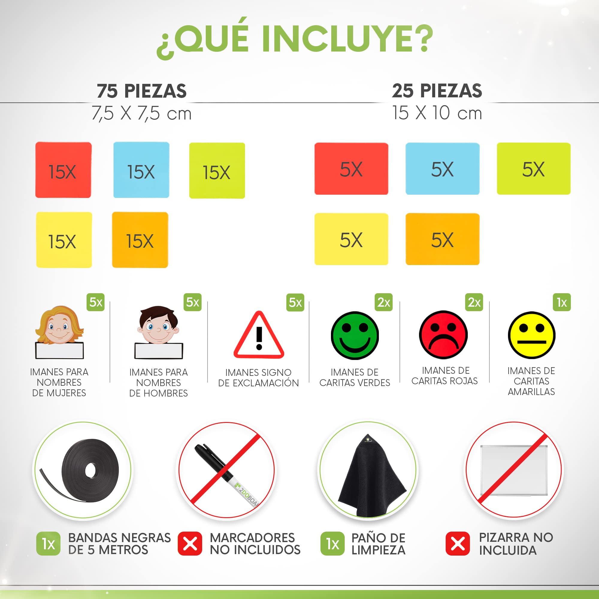 Kanban Board - Juego de notas magnéticas para pizarra blanca, notas adhesivas de borrado en seco, tiras magnéticas, imanes de emoji, tarjetas Scrum, imanes Kanban para tablero de