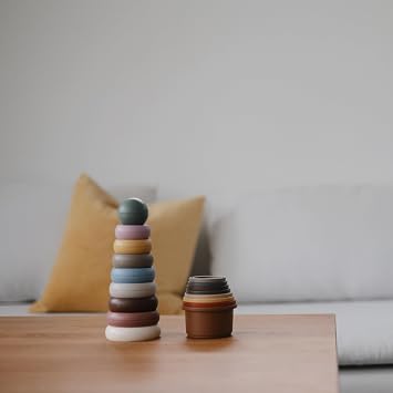 mushie Stacking Rings Toy | Made in Denmark (Rustic)