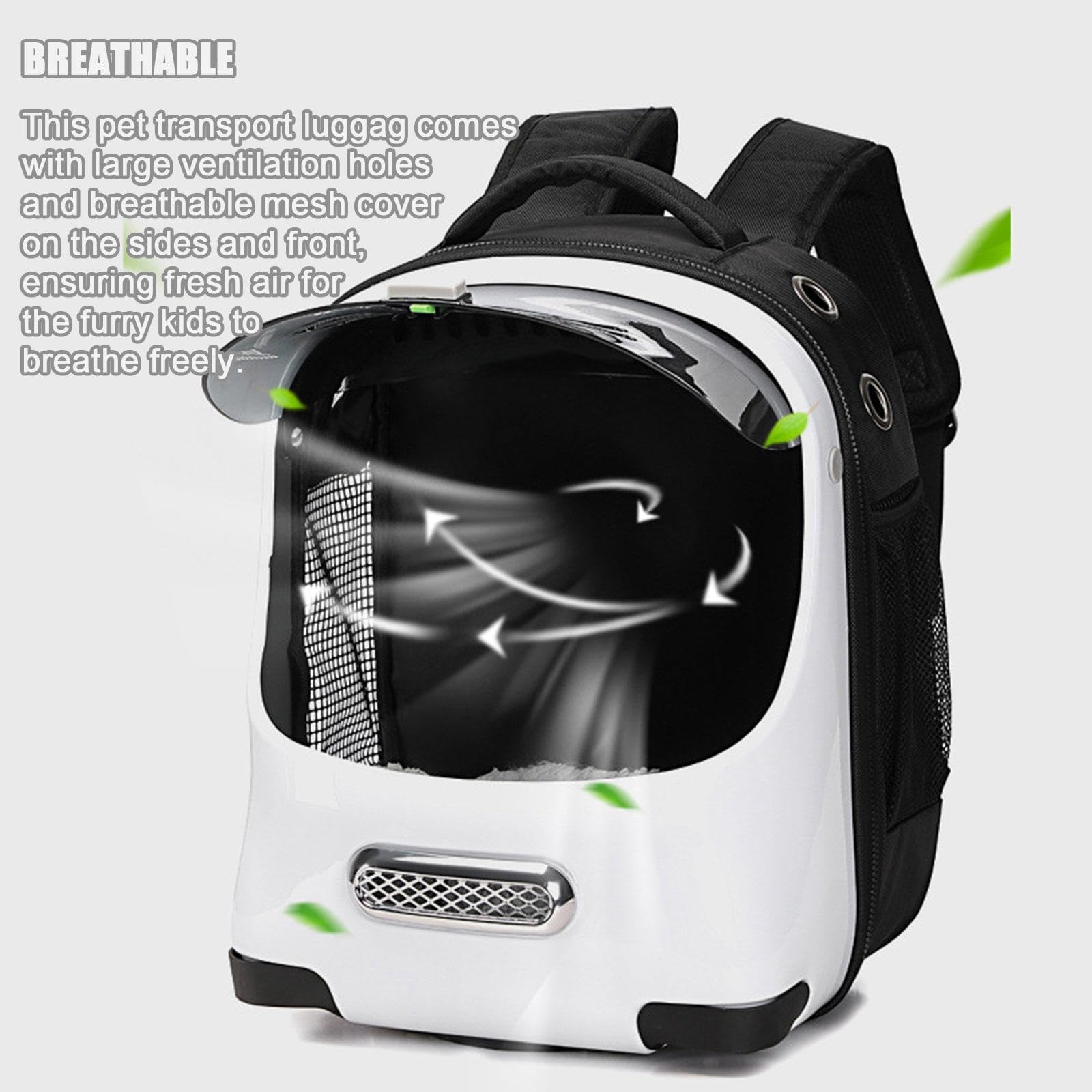 Haustier-Trolley, Atmungsaktive Haustier-Checkbox, Multifunktionales Tragedesign, Teleskopgriff Aus Aluminiumlegierung, Reisetasche Für Haustiere Im Freien (Green)