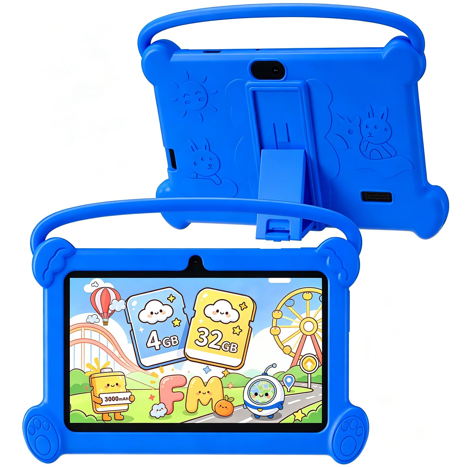 Kids Tablet 7 inch 3-9 for Kids,Shockproof Case 32GB ROM Walker,Kids Android Software Installed Netflix,YoutTube,aiwawa Apps Parental Controls,Dual Camera-image-4