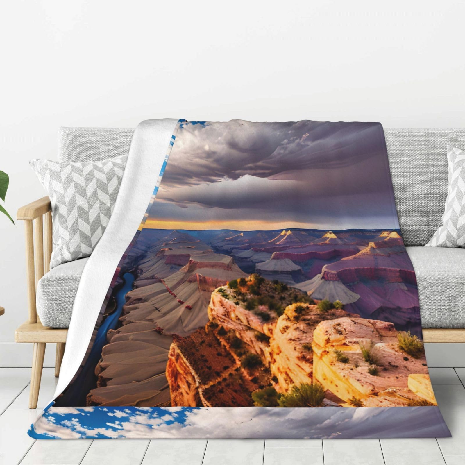Couverture Grand Canyon 1 imprimé plaid chaud et épais pour lit et canapé