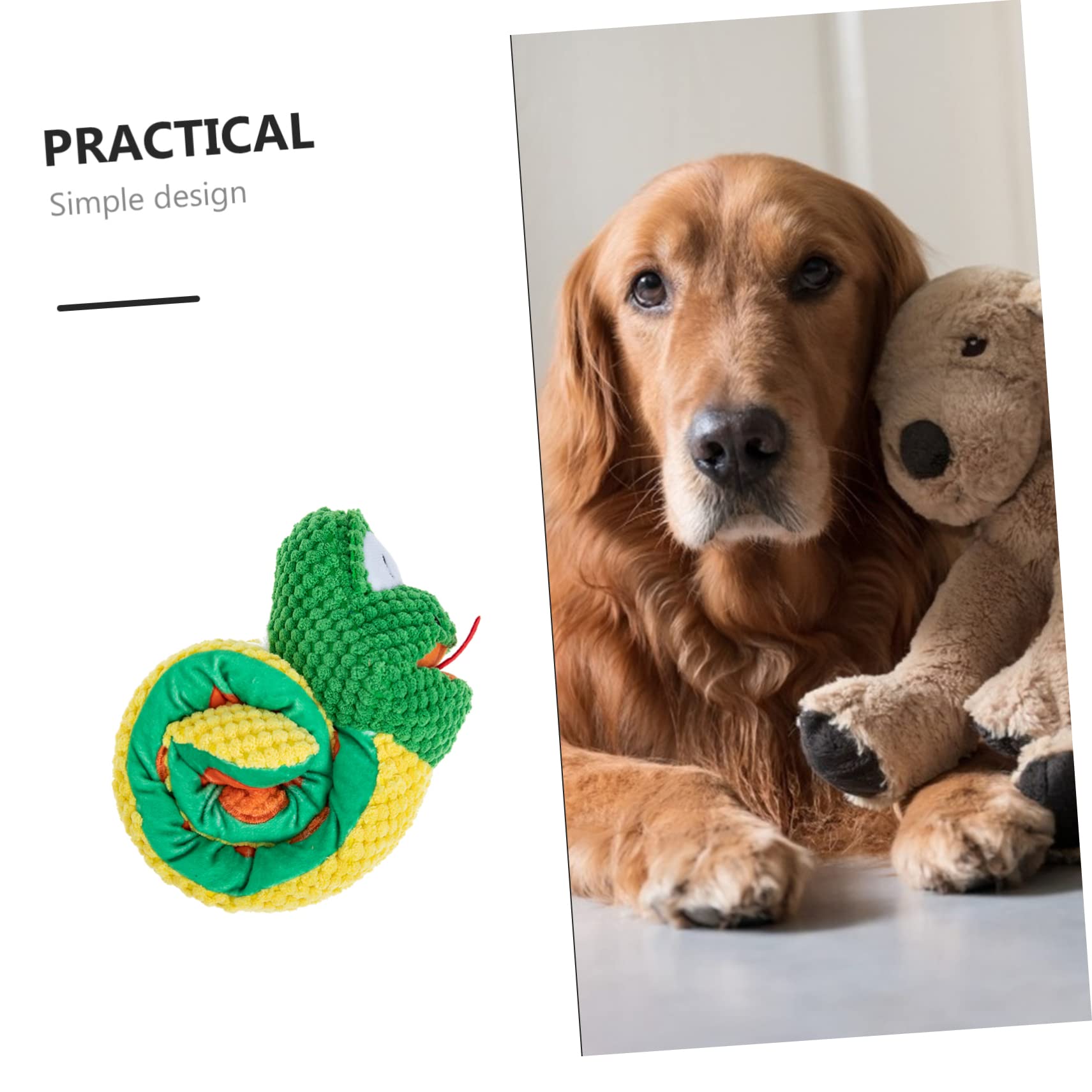 Housoutil 3pièces Jouet à Renifler pour Chien Forme De Serpent Jouet Interactif pour Chiots Prévention De Obésité Et Enrichissement Lavable pour Animaux De Compagnie