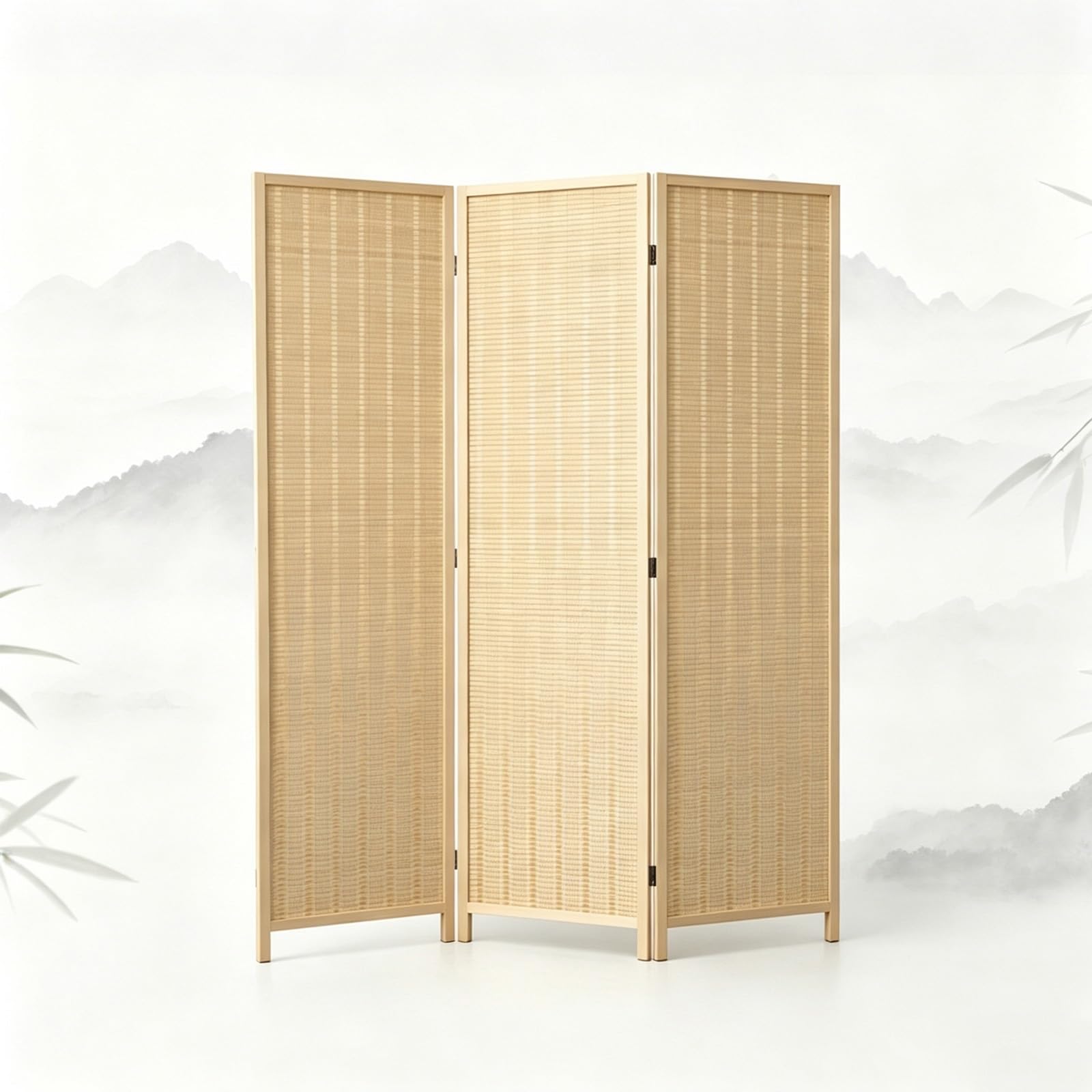 Tall Bamboo Partition Wall,Folding Privacy Screens,Bamboo Room Divider