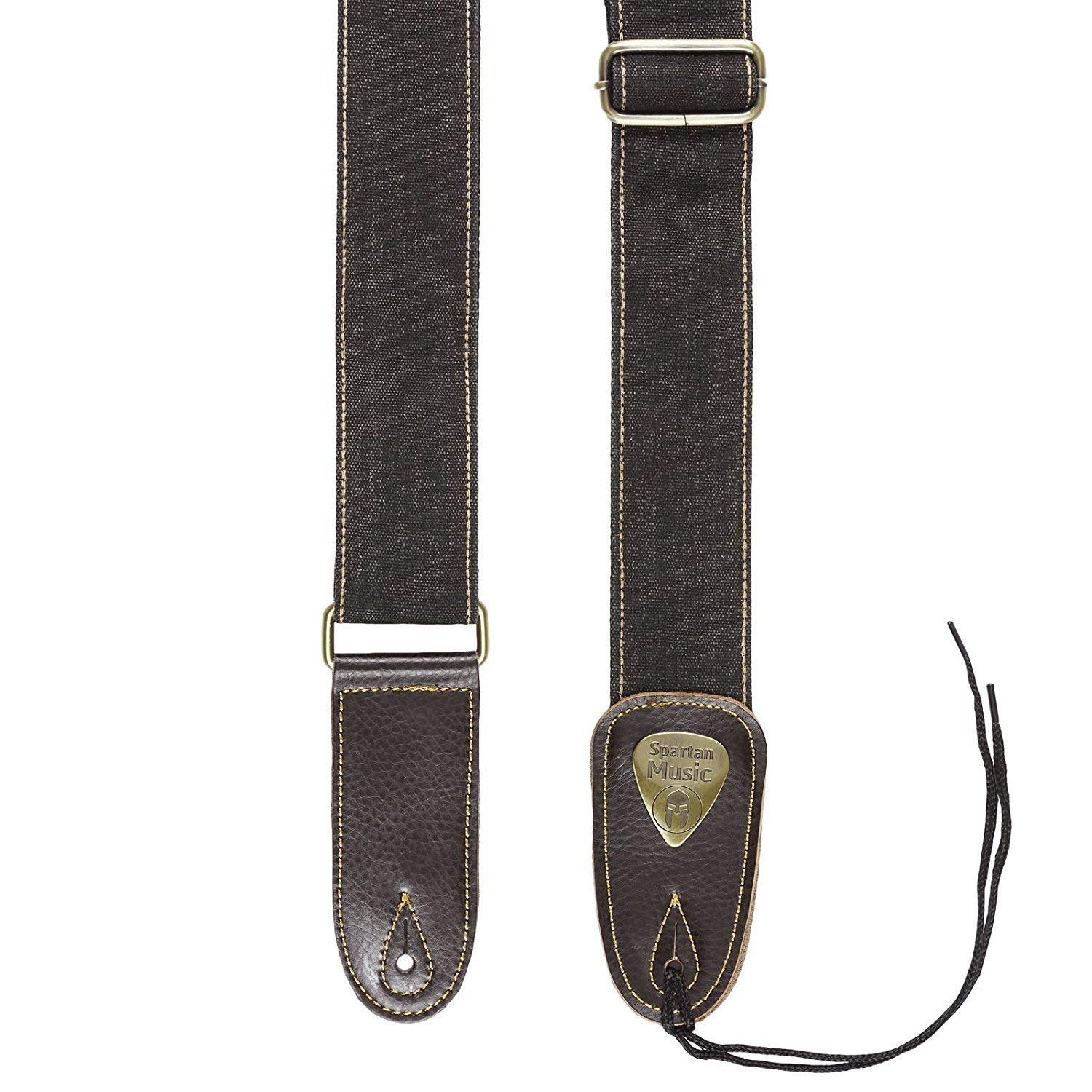 Spartan Music Cotton Guitar/Instrument Strap (Black)