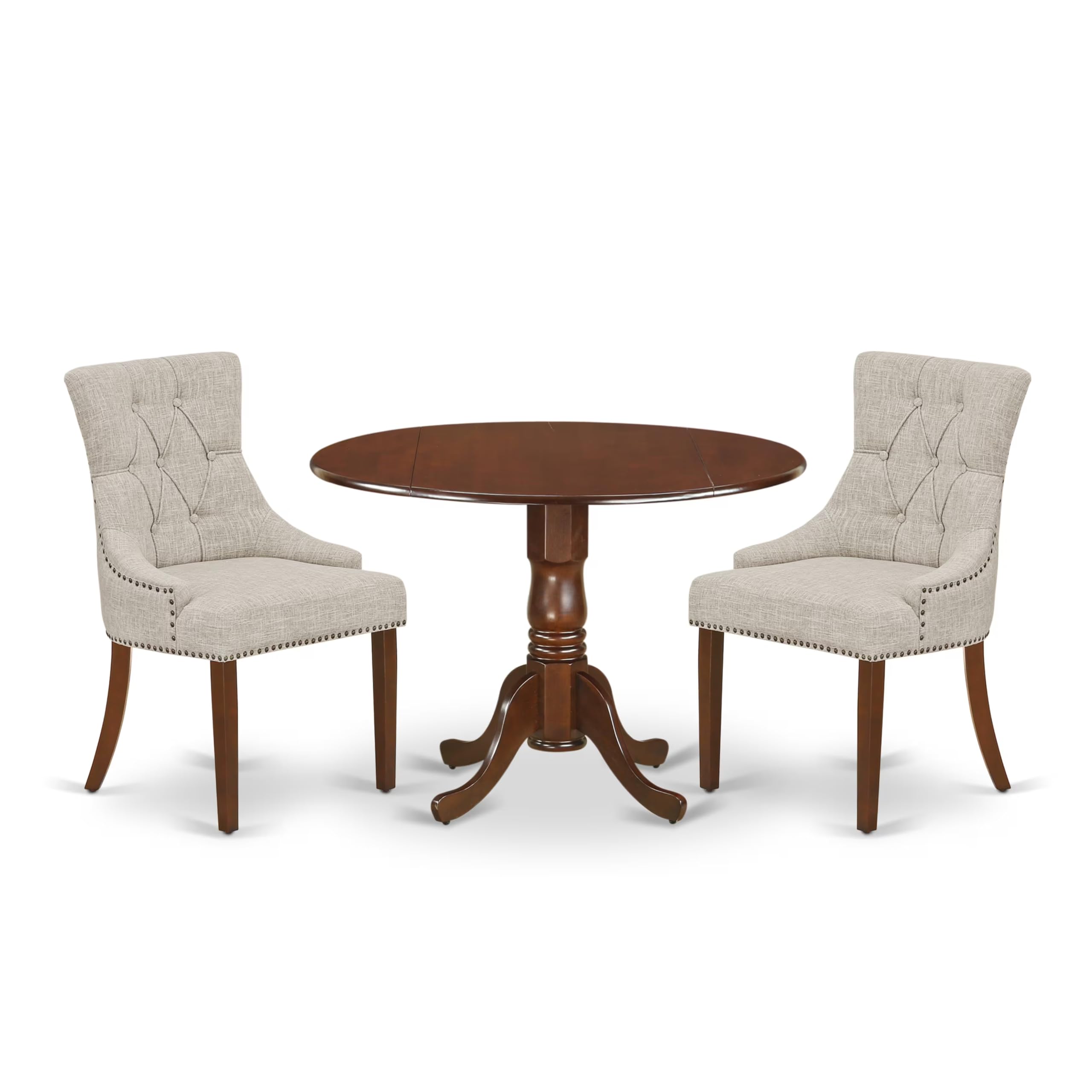 East West Furniture DLFR3-MAH-05 Drop Leaf Set