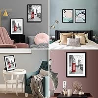 Vista 4 de Portarretratos de madera maciza negra de 11 x 14 pulgadas, enmarañado para mostrar fotos de 9 x 12 o 8 x 10 o 11 x 14 pulgadas, sin paspartú, marco