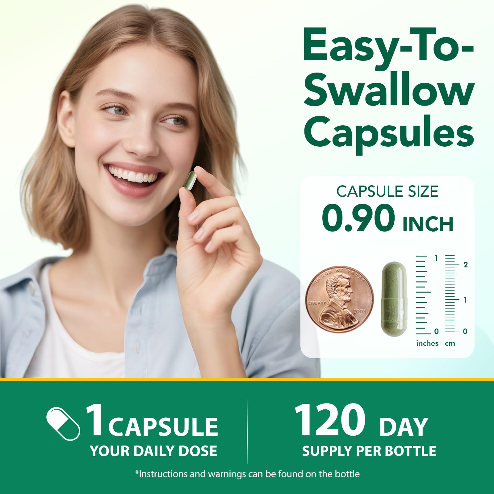 Chlorophyll Capsules | Internal Body Deodorant Supplement for Men & Women | Natural Odor Control for for Body Odor, Fresh Breath,Immune Support,Vegan(120 Caps) — Amazon image 2