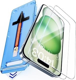 MAGIC JOHN 2 Stück für iPhone 15 Plus/16 Plus Schutzglas(6,7 Zoll), Auto-Dust-Eliminierung, 9H Härte Folie, Ultra-Klar Displayschutzfolie, Bläschenfrei, Einfache Installation