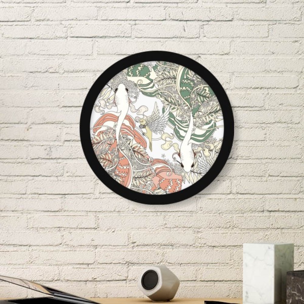 Ukiyo-E cadre de peinture rond noir idée cadeaux décoration Japon