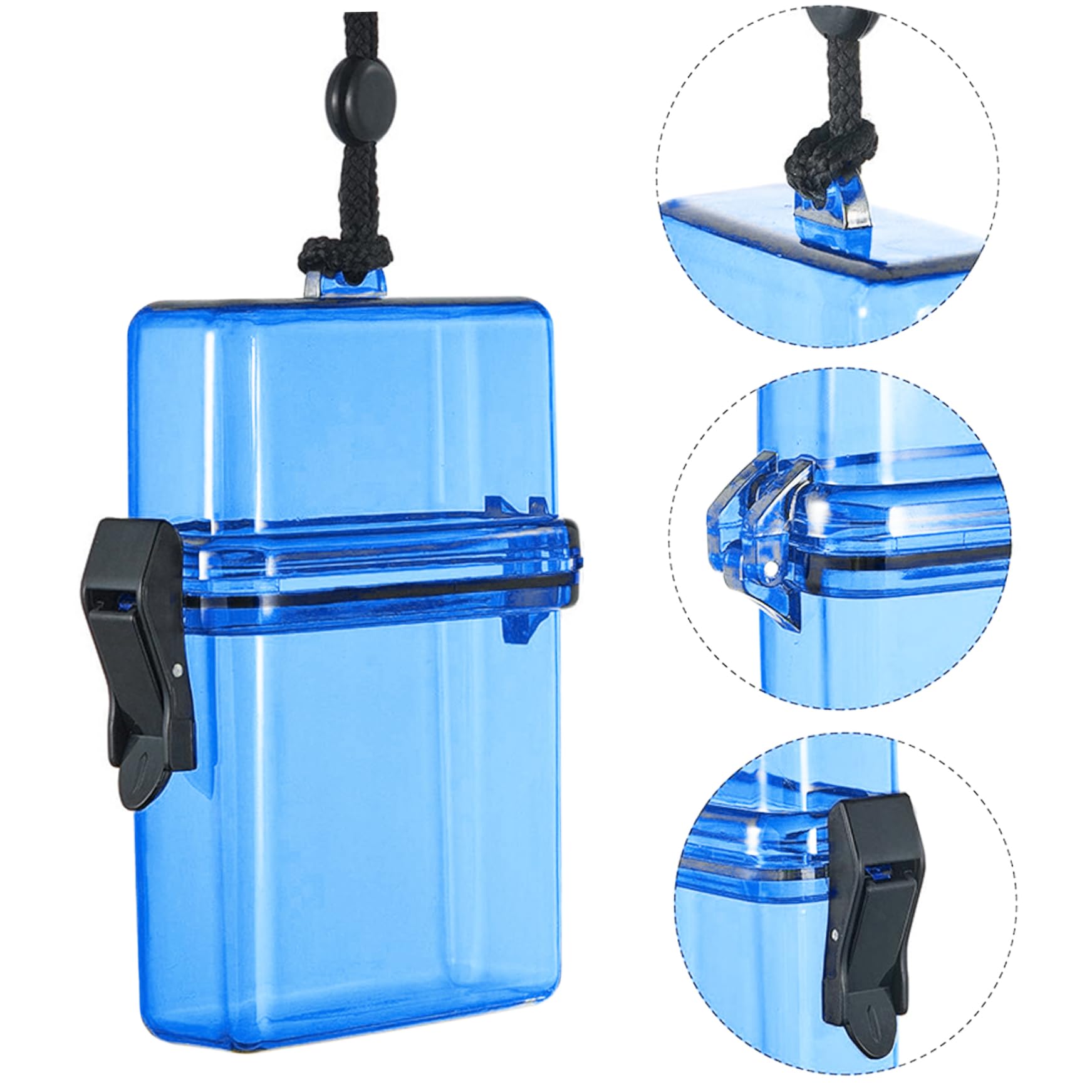 Contenedores Impermeables, Caja Seca Impermeable Transparente hermética Caja Seca con Cuerda contenedor subacuático para Surf Canoa Kayak Deportes acuáticos