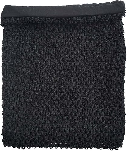 momtutus Tutú de ganchillo negro forrado en la parte superior de 12 x 10 pulgadas, parte superior de tubo de ganchillo elástico, talla L, Negro -