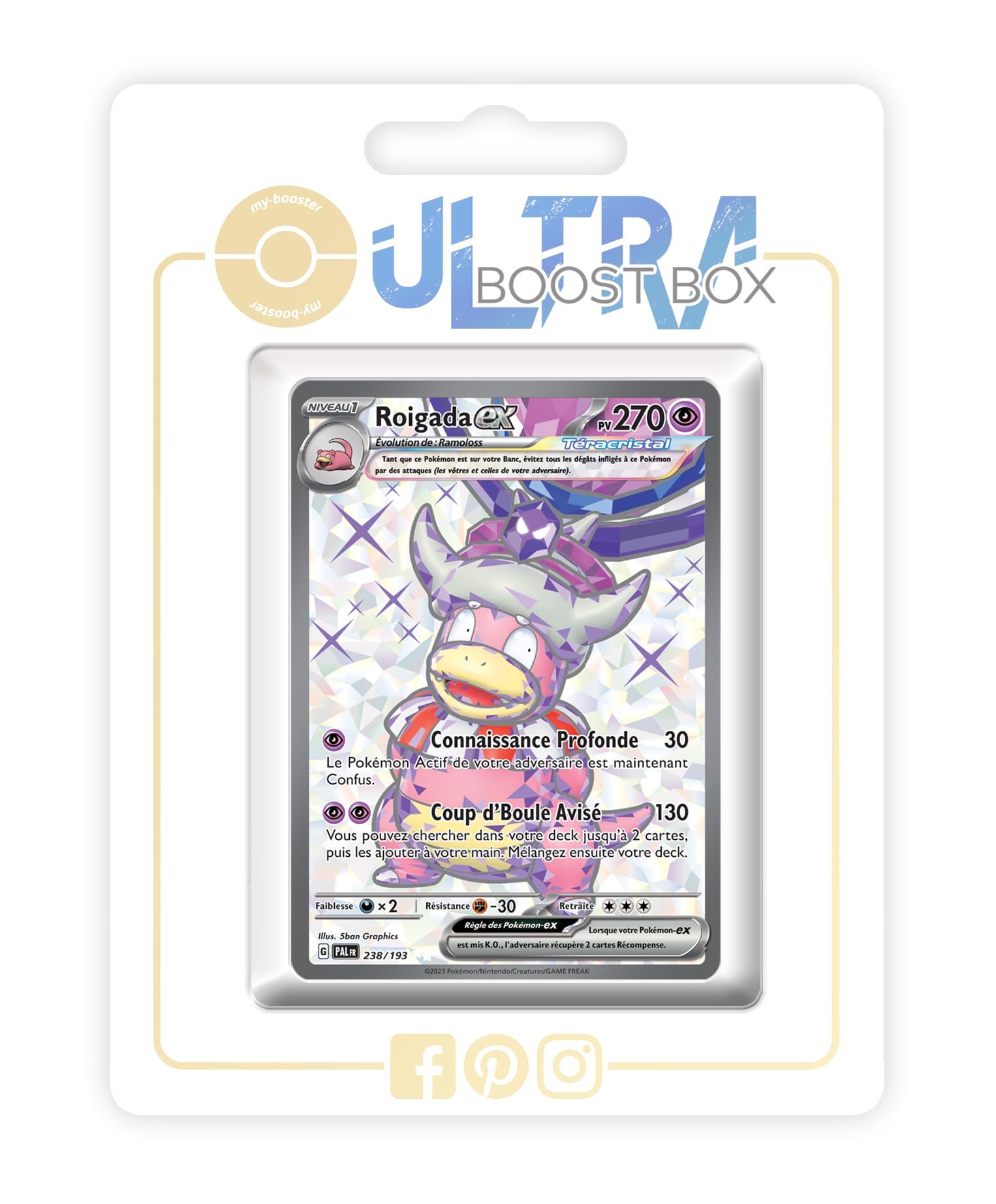Roigada ex (Slowking ex) 238/193 Tera Shiny Full Art - my-booster X  Écarlate et Violet 02 Évolutions à Paldea