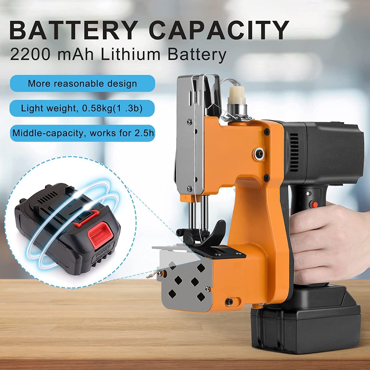 Macchina da Cucire Portatile Cucitrice Portatile per Tessuti Closer Stitcher Per Borse Tessute, Borse di Pelle di Serpente, Borse di Riso, Borse di Plastica Industriali