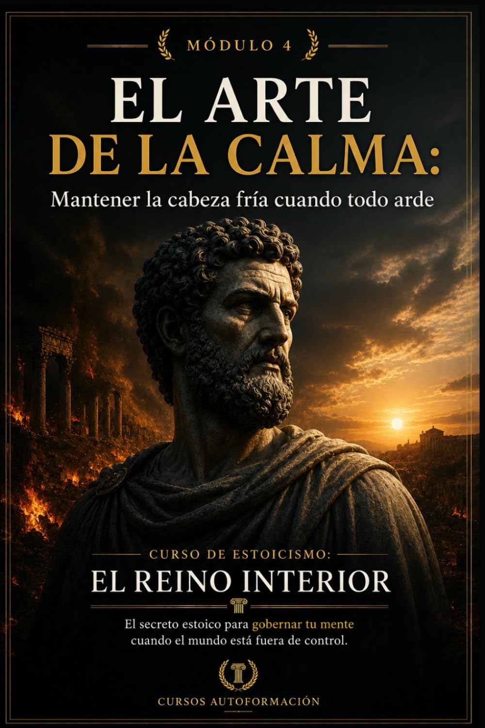EL ARTE DE LA CALMA: Mantener la cabeza fría cuando todo arde: Curso de estoicismo: EL REINO INTERIOR: El secreto estoico para gobernar tu mente cuando el mundo está fuera de control (MÓDULO 4)
