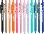 Aozora Pens Ballpoint Super Smooth Writing Pens 12 Pcs Medium Point 1.0mm No Bleed Pen Cute Office School Supplies (12 Pcs-Black Ink)