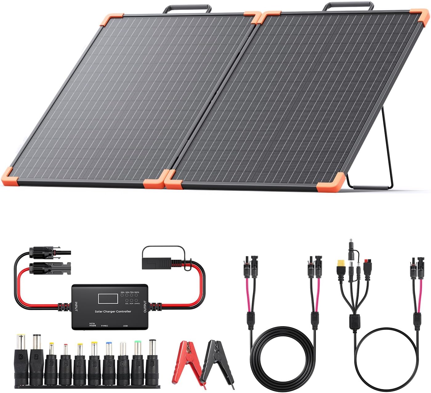100 Watt Portable Solar Panel with 20A PWM Controller