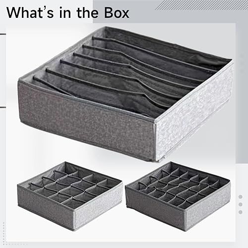 Miniatura 3 de Set Of 3 Waterproof Storage Organizers For Drawers, Folding Boxes For Socks, Underwear, Clothes