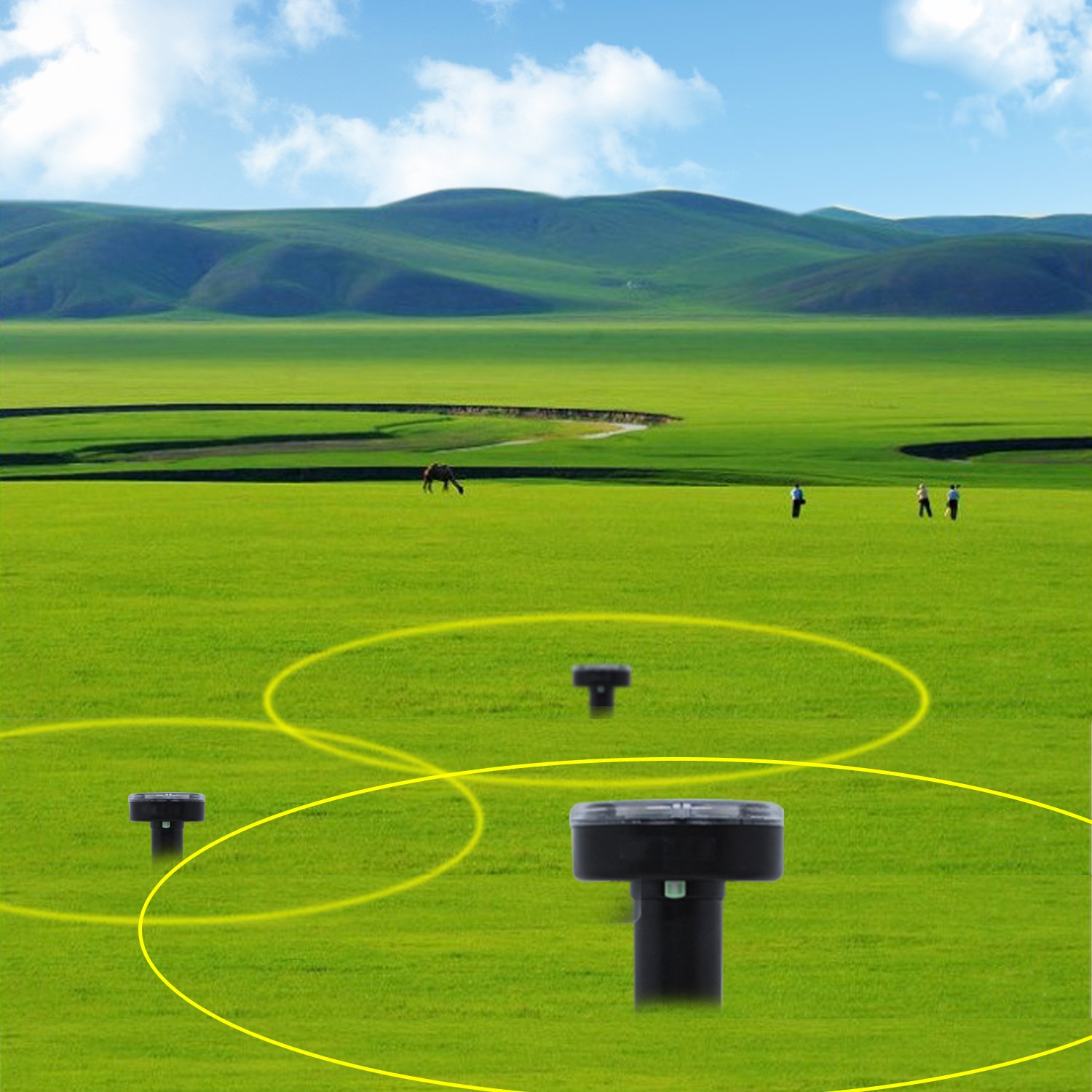 4X Répulsif Taupe Solaire,Répulsif Pour Anti Taupe,Répulsifs à Ultrasons Pour Anti Gopher,Répulsif Taupe Solaire à Ultrasons,Répulsif Pour Anti Gopher,Serpent,Taupe (Black