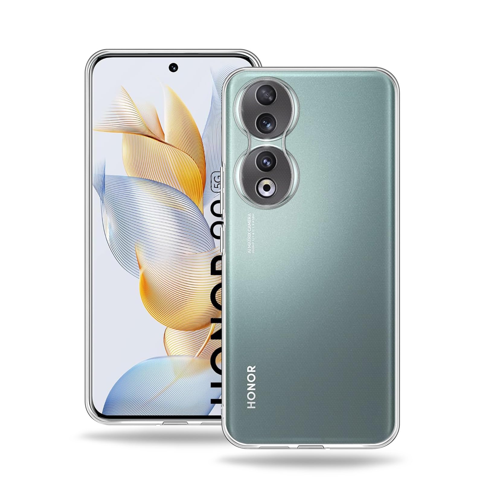 Plus Clear Transparent Back Case Cover for Honor 90 | Full Device Protection | Shockproof TPU | Flexible Silicone Back Cover Case – Transparent (B0D2R858NG) Amazon Price History, Amazon Price Tracker