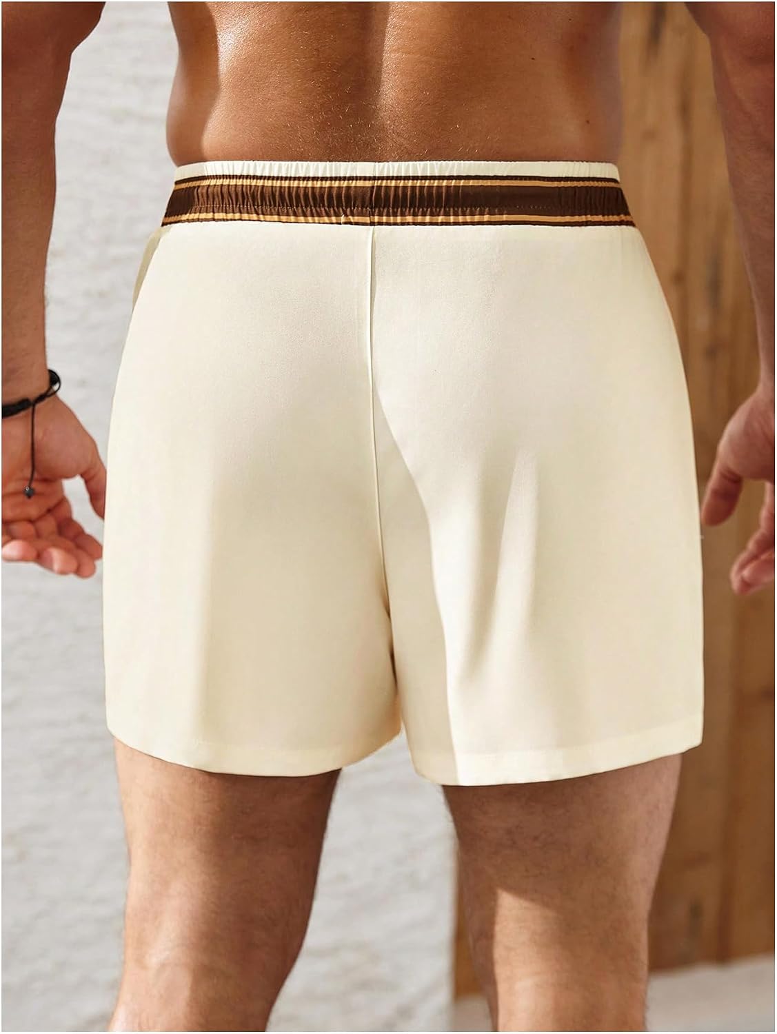SHENHE Men's Swim Trunks Quick Dry Drawstring Elastic Waist Bathing Suit Swimsuit Beach Shorts