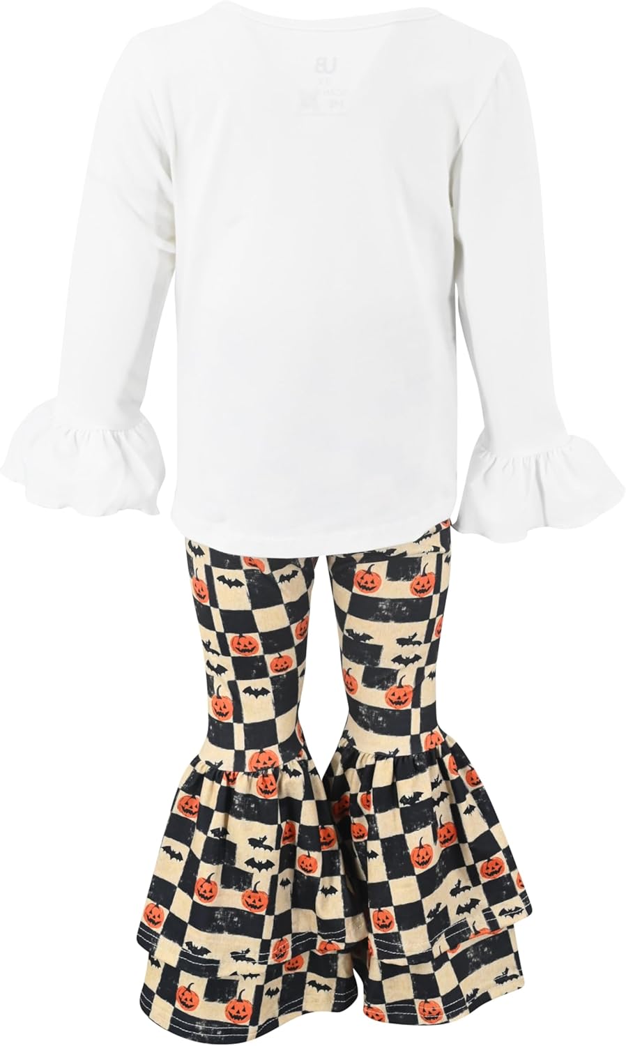 Unique Baby 2 Piece Girls Double Bell Bottom Leggings Outfit with Long Sleeved Shirt Kid and Toddler Clothes Set - Image 6