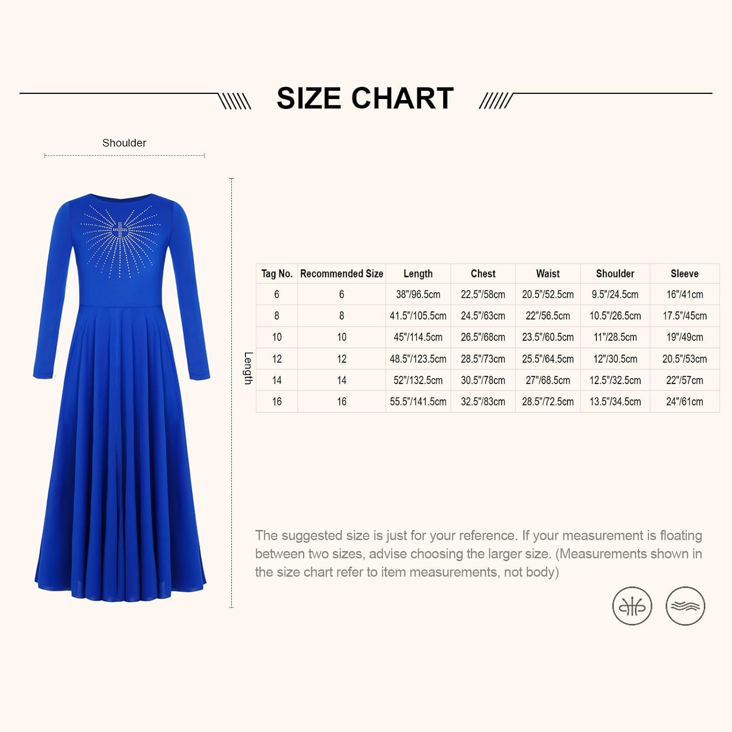 easyforever Kids Girls Praise Dance Dress Sparkly Full Length Long Sleeve Liturgical Worship Dance Dress Church Robe