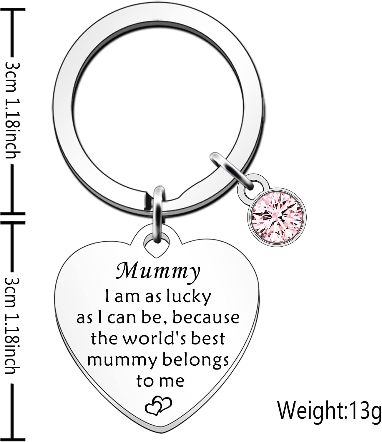 SDOFY Mum Mummy Gifts from Son Daughter - Mum Mummy Birthday Gifts & Mothers Day Keychain Present Keyring - Image 3