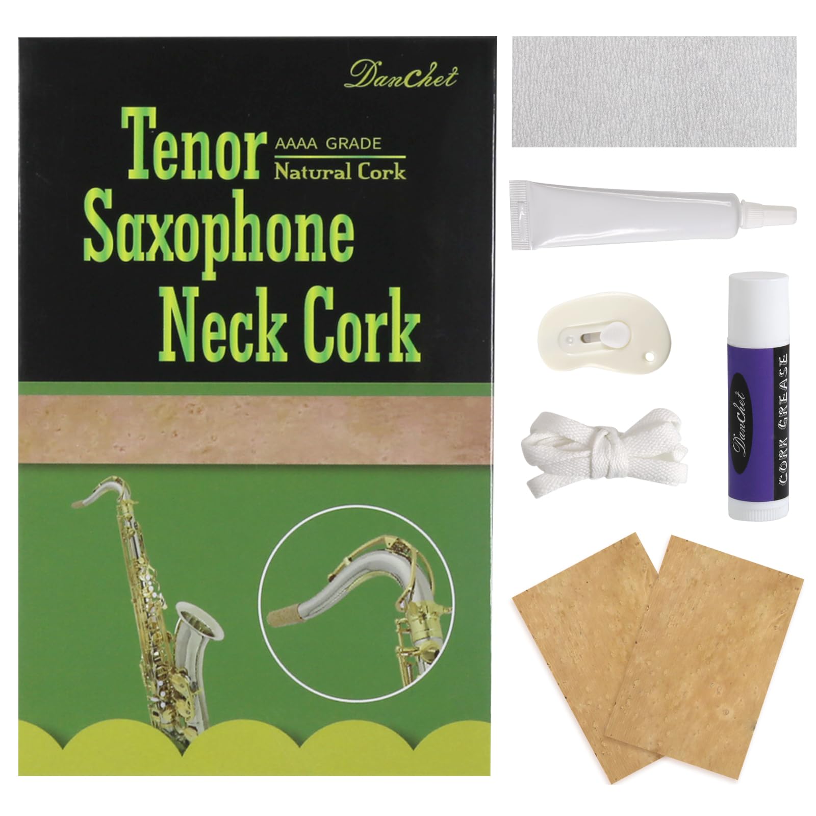 Kit de Remplacement Complet pour Saxophone Ténor avec Bouchons de Liège