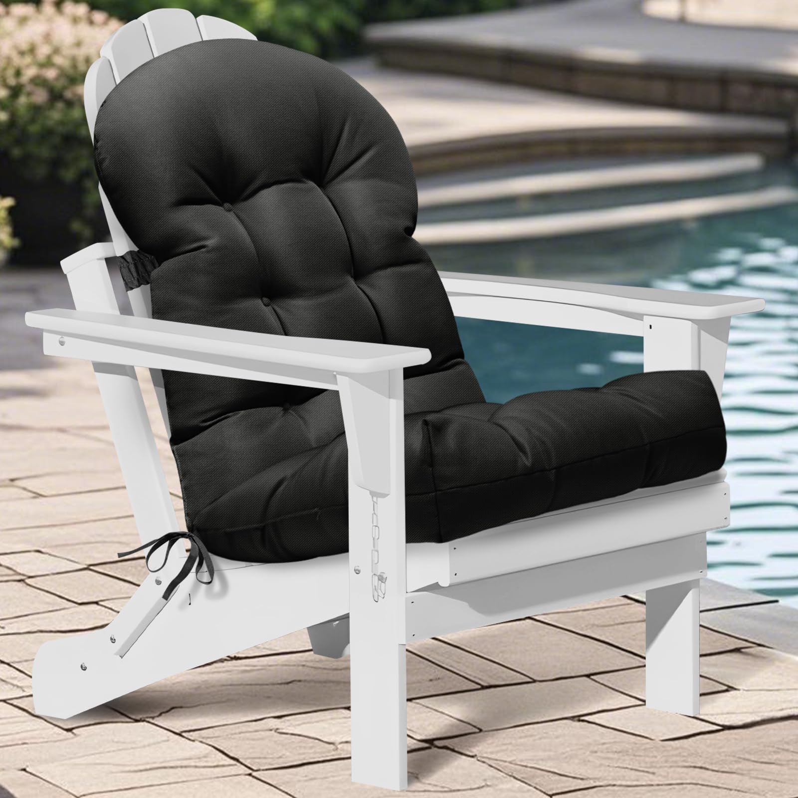 Tycdiose Adirondack Chair Cushion Water-Resistant Indoor Outdoor Rocking Chair Cushions High Back Patio Chair Cushion, Thickened Adirondack Rocking