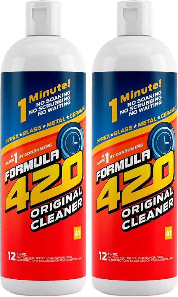 Formula 420 Cleaner - Glass, Metal and Ceramic - 12 Oz. Bottles. 2 Pack