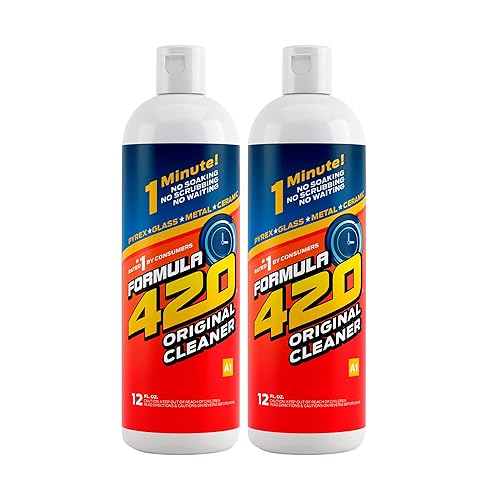 Formula 420 Cleaner - Glass, Metal and Ceramic - 12 Oz. Bottles. 2 Pack