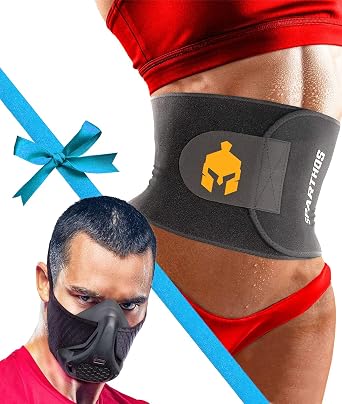Sparthos Waist Trimmer Belt [Size Medium] x Training Mask [Midnight Black]