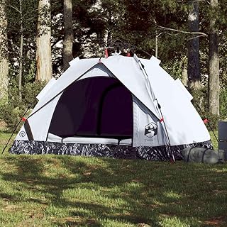 Kuppel-Campingzelt Personen Grün aus 190T Polyester mit PU-Beschichtung, wasserdicht, leicht, mit Quick-Release-System, E-Anschluss, ideal für Trekking, Outdoor