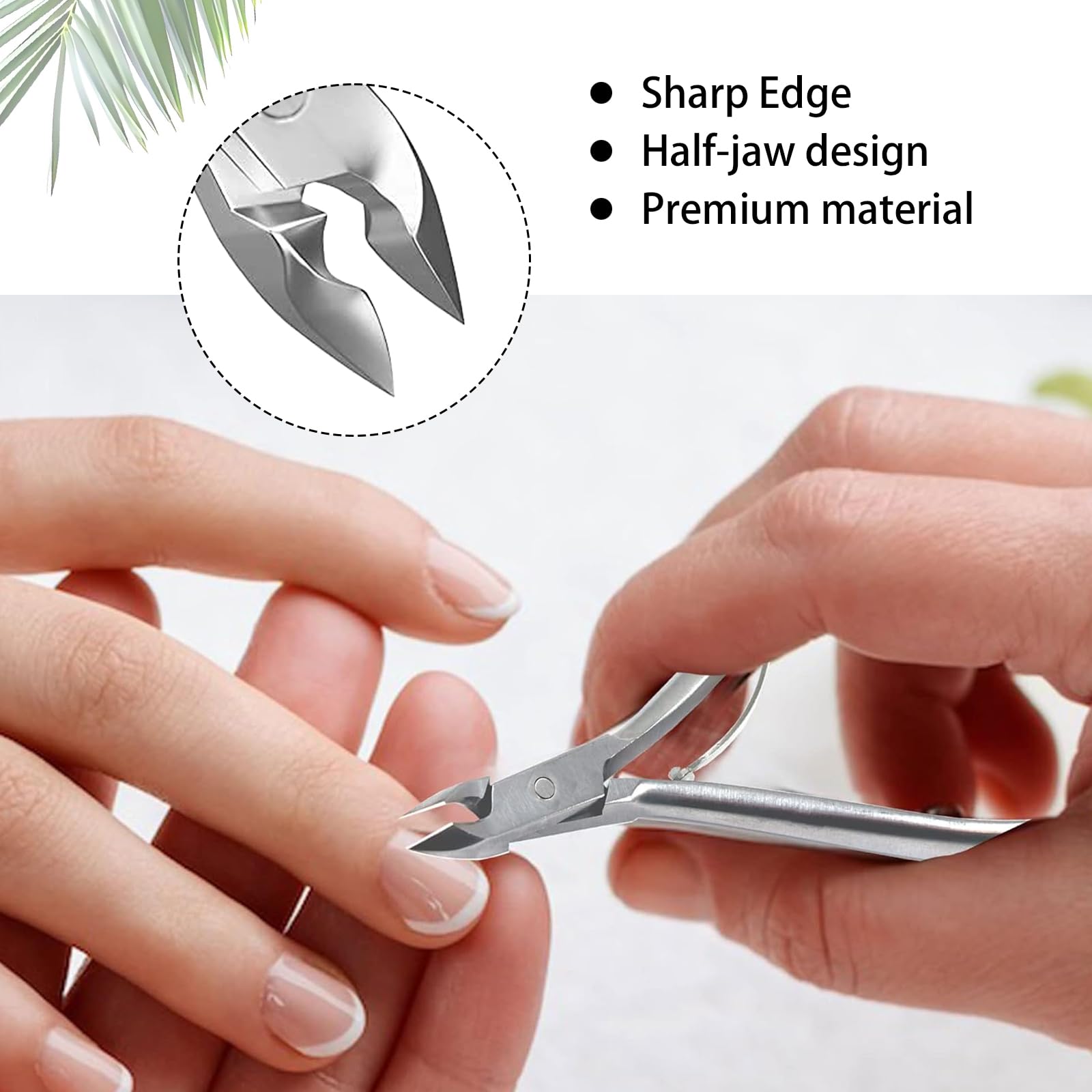 Lot de 24 coupe-cuticules en acier inoxydable pour ongles des doigts et des orteils