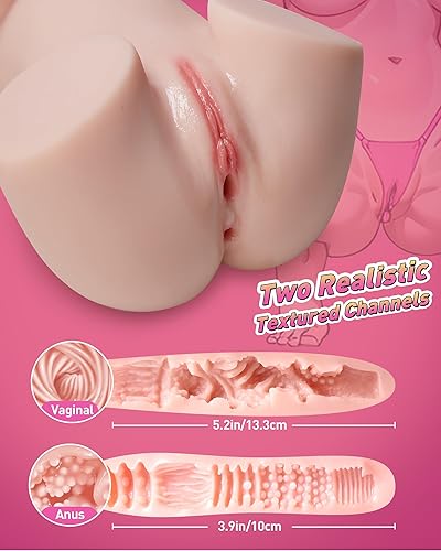Miniatura 2 de 6.5LB Sex Doll Torso Male Masturbator - Pocket Pussy Silicone Doll with Realistic Vagina Anal Big Breasts, Realistic Female Torso Hands Free Male