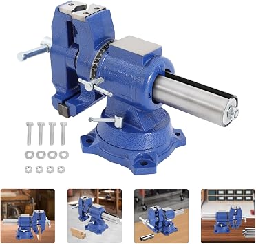 Machine Vice Fixed Vice Table Vice Rotatable Professional Rotatable Parallel Vice Rotation Multifunctional Vice High Quality Solid Hardened Steel Jaws
