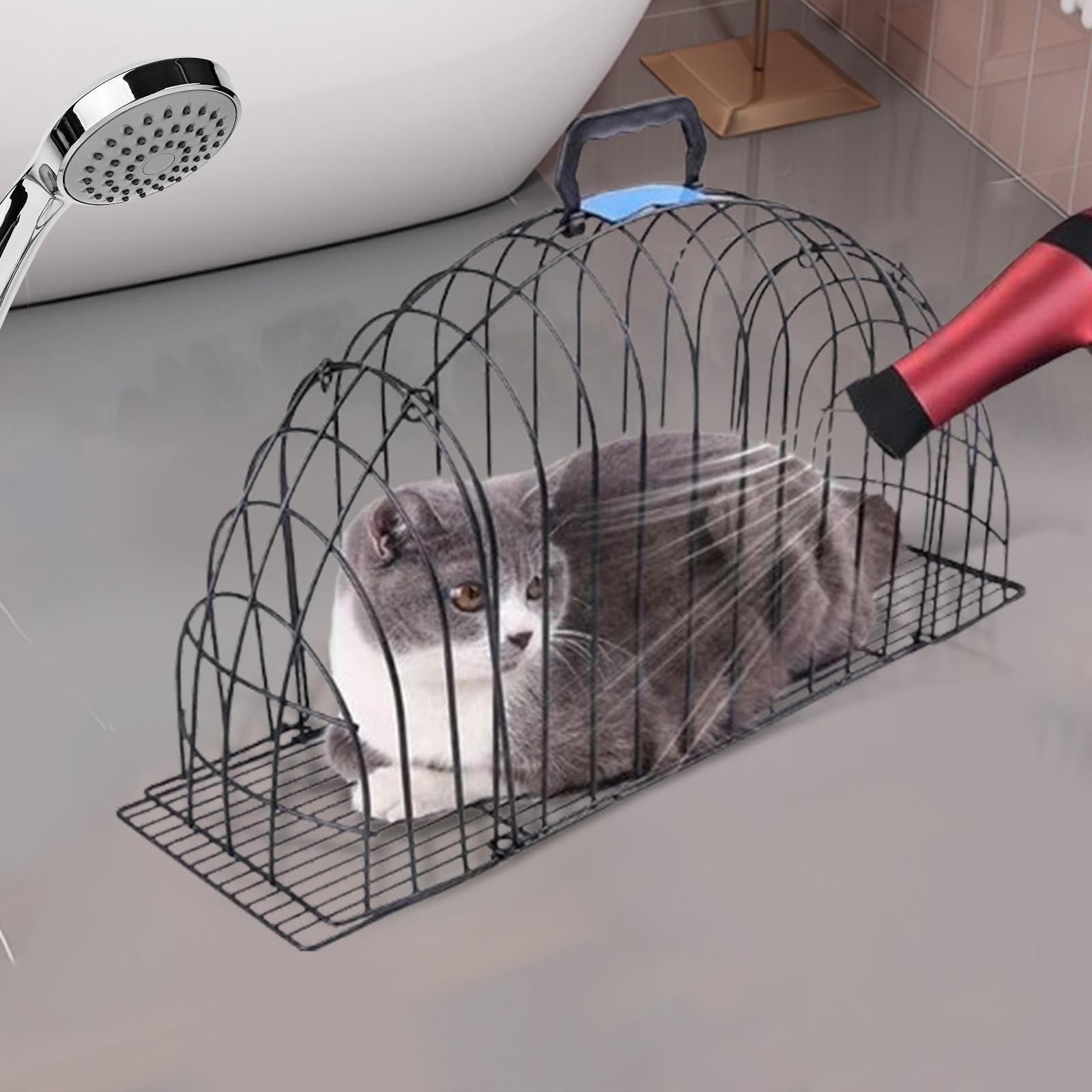 B Baosity Boîte de Séchage pour Poils d'animaux, Chambre de Séchage Portable pour Chiens et Chats, Baignoire et Sèche-Poils pour Chiens, Chatons et Petits A, m
