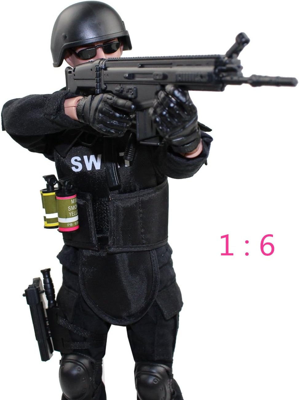 BJPEY 12" Action Figures Toy 1:6 Stand Bendable Soldier Figure Model Toy ( SWAT )